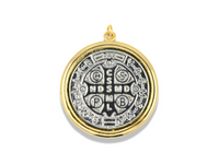 Two-Tone Saint Benedict Medal Pendant