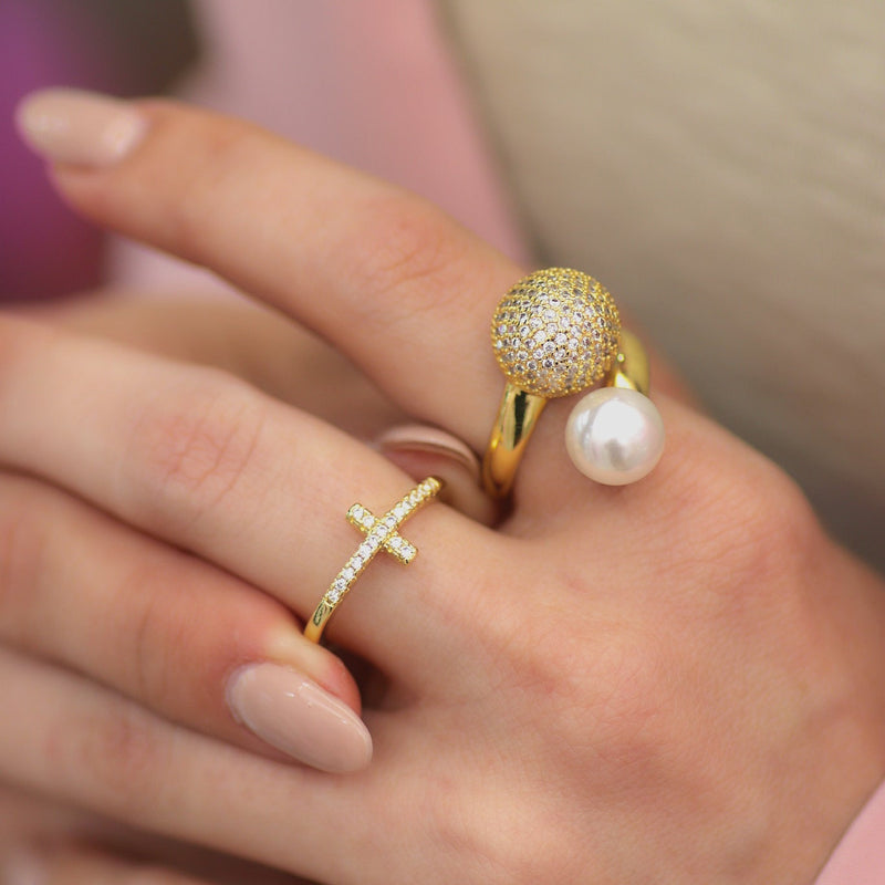 FIRE BALL & PEARL RING