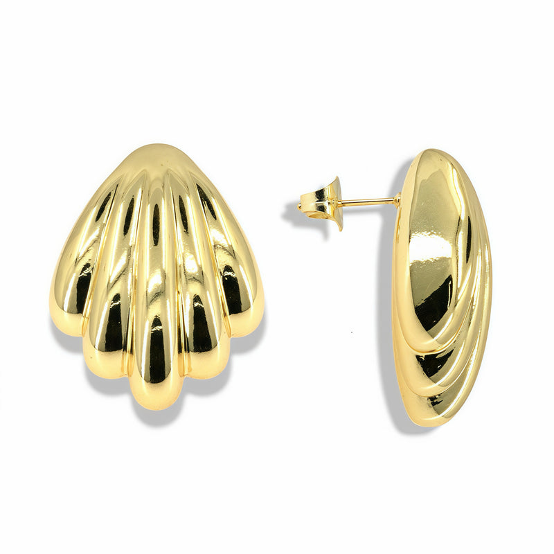 Sculpted Shell Statement Earrings