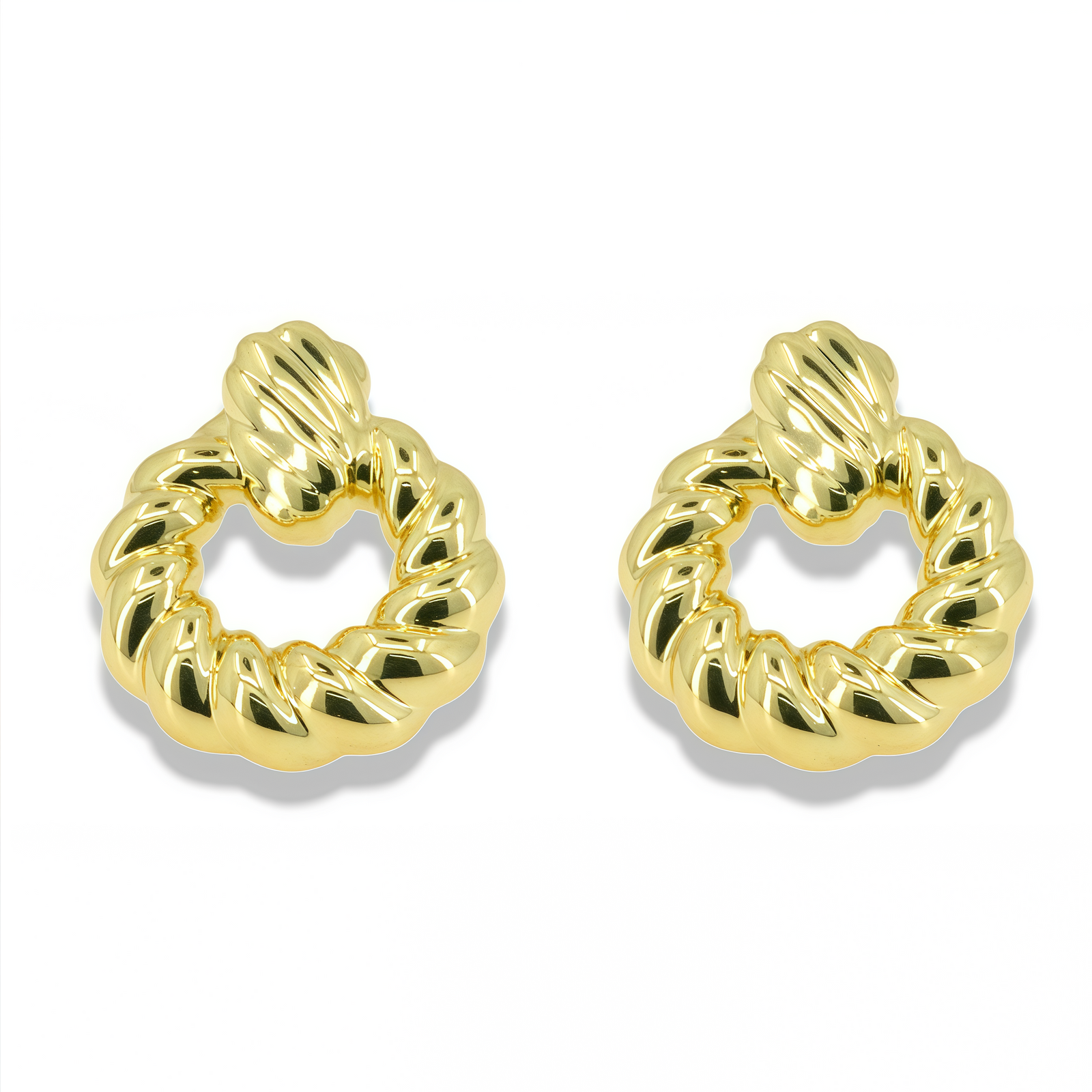 Twisted Heart Statement Earrings