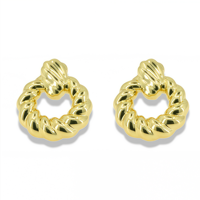 Twisted Heart Statement Earrings