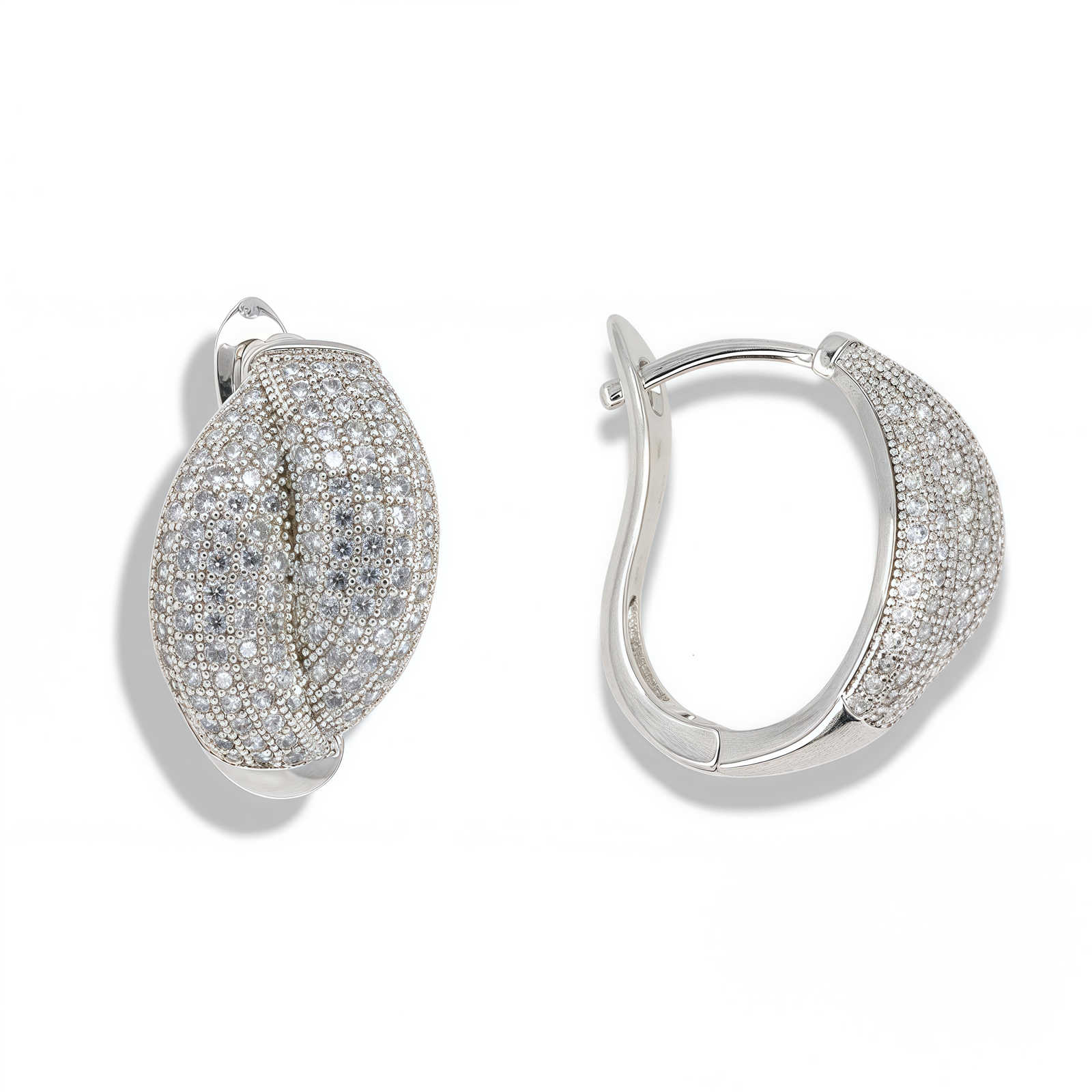 Luxury Pavé Dome Huggie Earrings