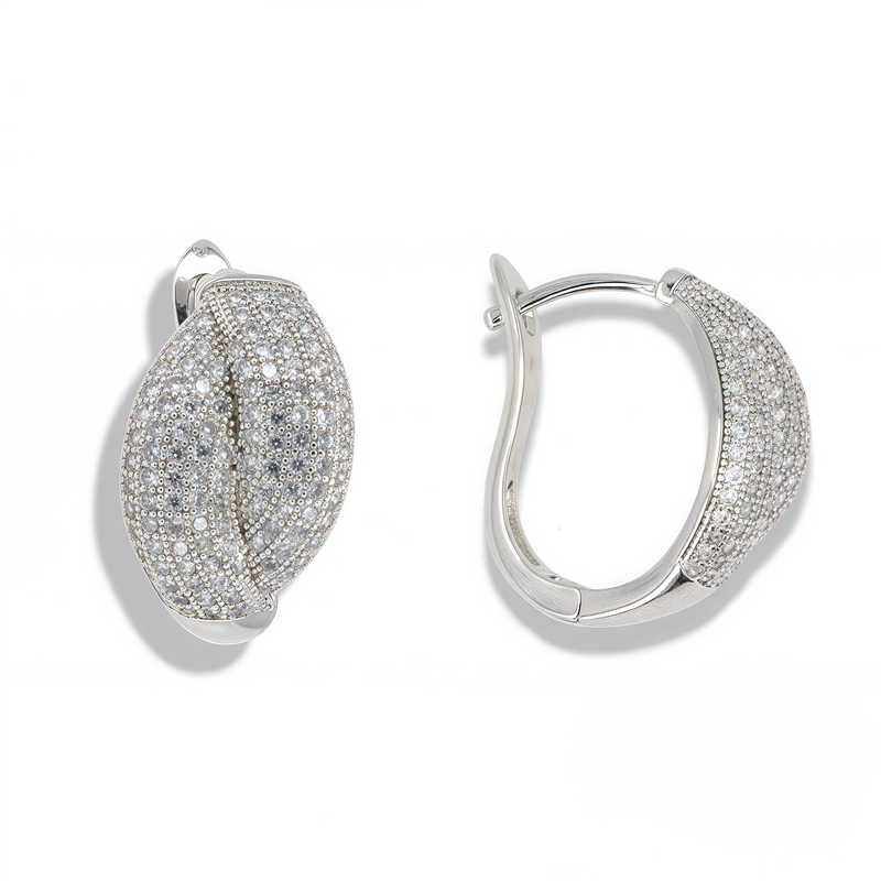 Luxury Pavé Dome Huggie Earrings