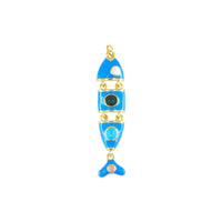 Moving Color Painted Fish Pendant
