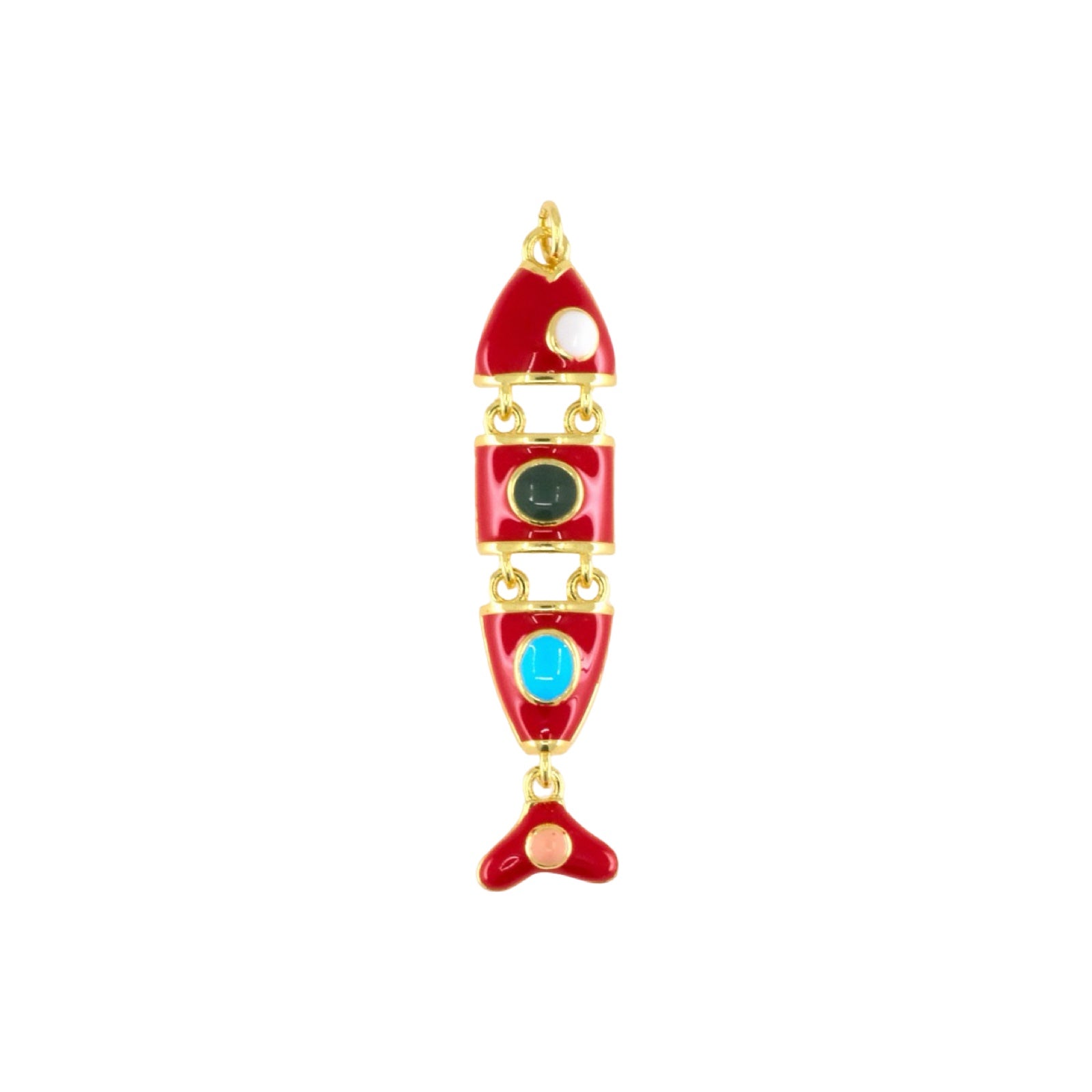 Moving Color Painted Fish Pendant