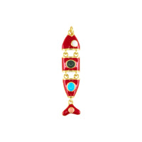 Moving Color Painted Fish Pendant