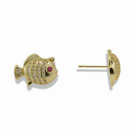 Tropical Fish Stud Earrings – 14K Gold Filled