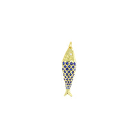Gold Rigid Fish Pendant – Blue & Pink