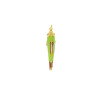 Gold Painted Bass Fish Pendant