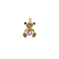 Golden Crystal Bear Pendant