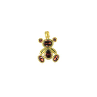 Golden Crystal Bear Pendant