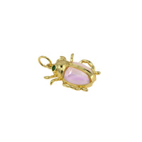 Golden Scarab Pendant with Stone Detail