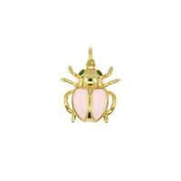 Golden Scarab Pendant with Stone Detail