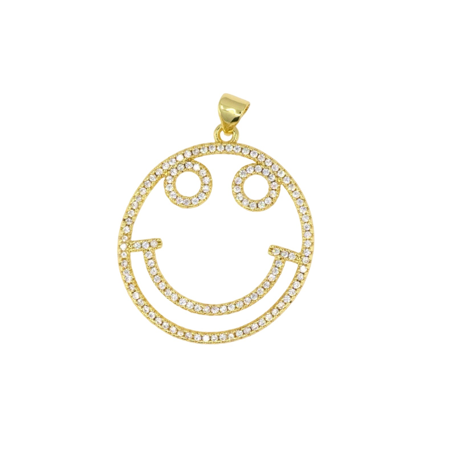 Pavé Happy Face Pendant