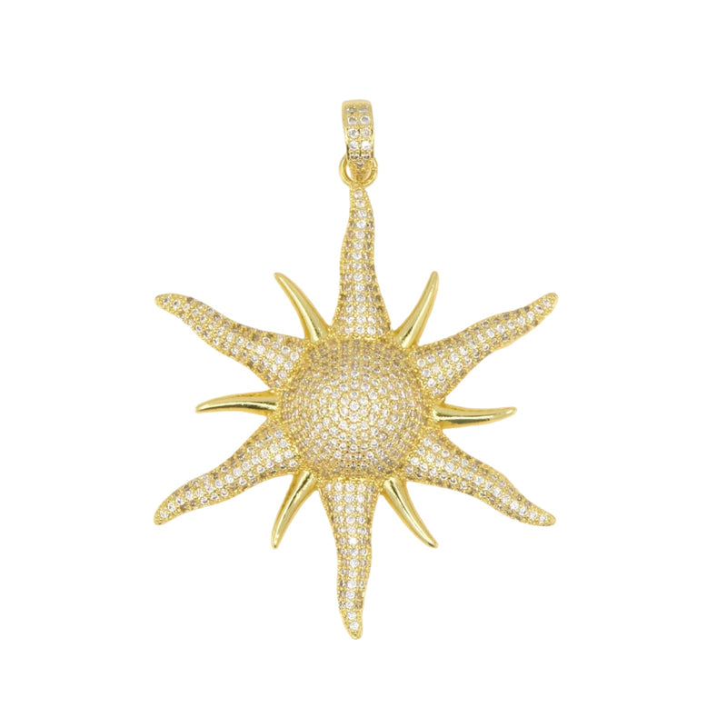 Large Pavé Sun Pendant