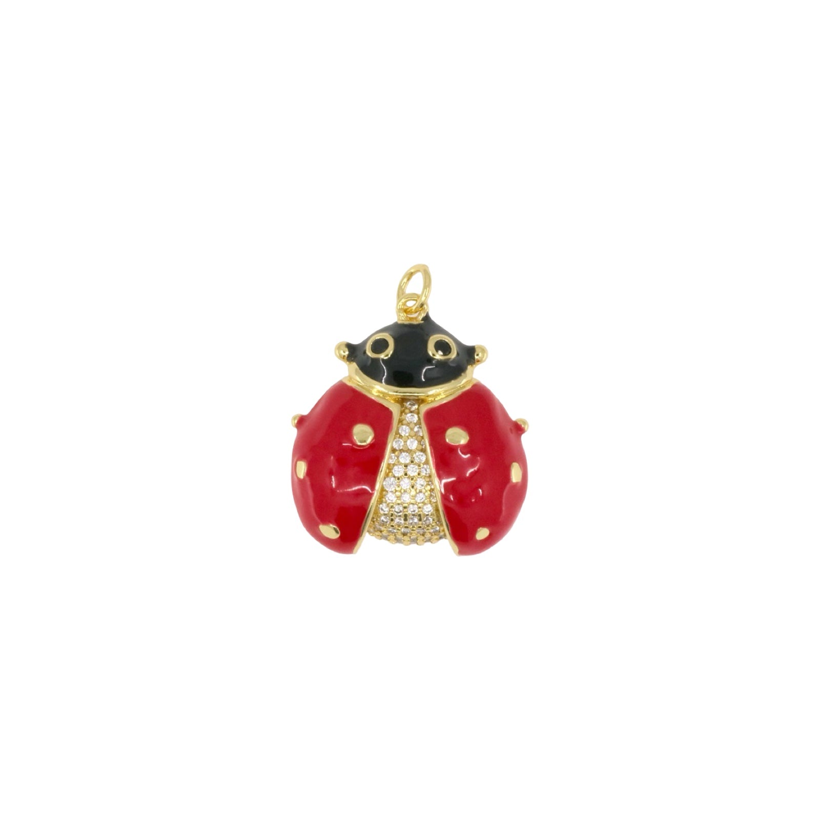 Red Ladybug Pavé Pendant