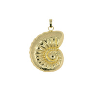 Large Gold Conch Shell Pendant