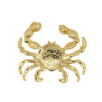 Large Gold Crab Pendant