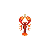 Painted Lobster Pendant – Red & Orange