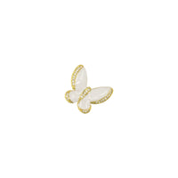 Enamel Butterfly Pendant with Pavé Details
