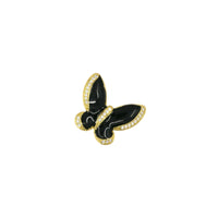 Enamel Butterfly Pendant with Pavé Details