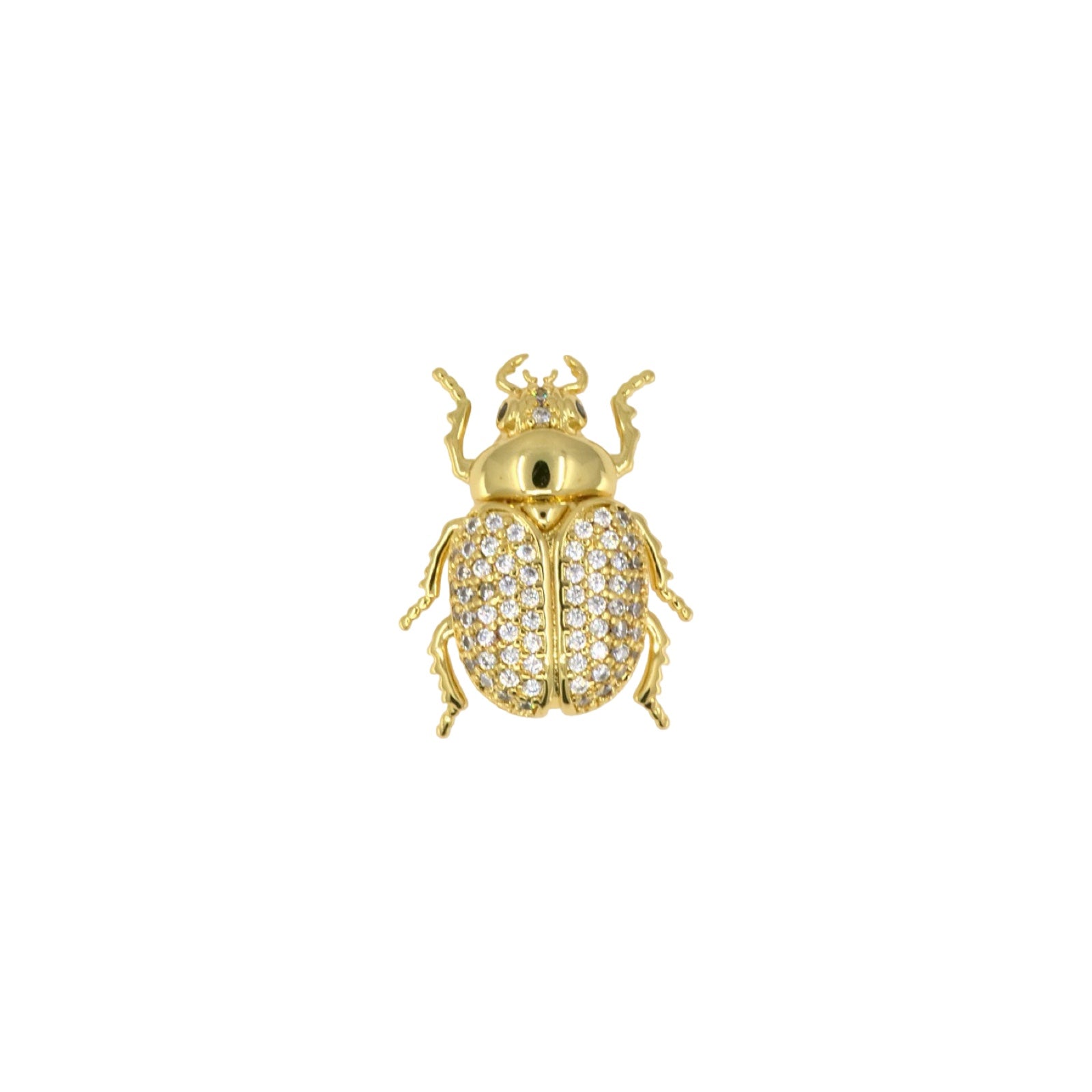 Golden Pavé Scarab Pendant