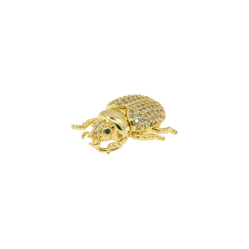 Golden Pavé Scarab Pendant