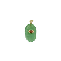 Natural Stone Hamsa Hand Pendant