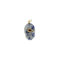 Natural Stone Hamsa Hand Pendant