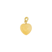 Puffy Heart Pendant in Natural Stones