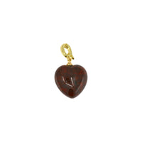 Puffy Heart Pendant in Natural Stones