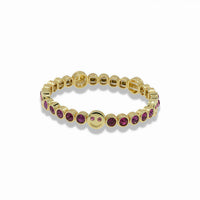 Elastic bracelet with crystal circles and happy face