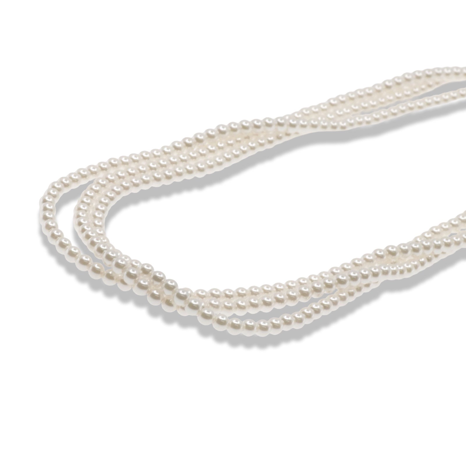 Gold Triple Pearl Necklace