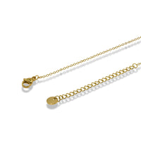 Gold Heart Line Tie Necklace in Stainless Steel