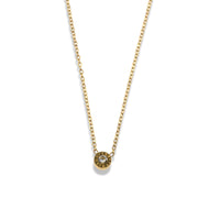 Gold Roman Numeral Crystal Circle Necklace in Stainless Steel