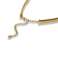 Flat Mesh Choker Necklace in Stainless Steel