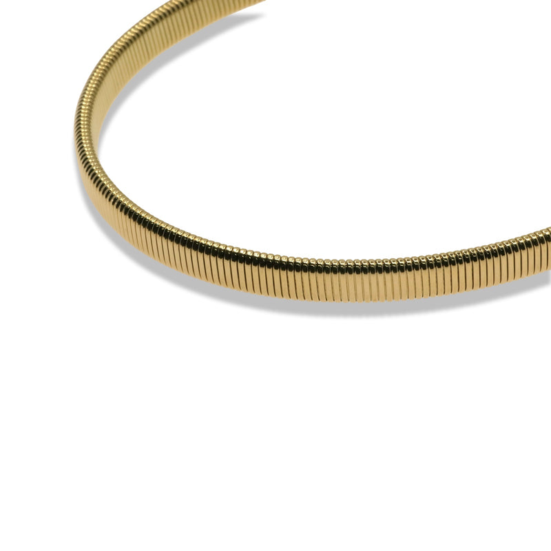 Flat Mesh Choker Necklace in Stainless Steel