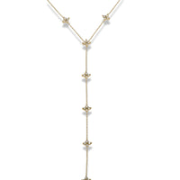Crystal Flower Tie Necklace