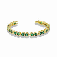 Circle zirconia bracelet in colored stones
