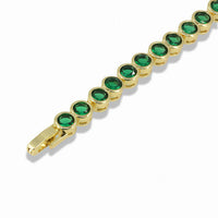 Circle zirconia bracelet in colored stones