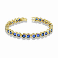 Circle zirconia bracelet in colored stones