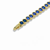 Circle zirconia bracelet in colored stones