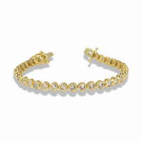 Heart Link Bracelet with Pavé Front