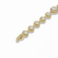 Graduated zirconia circle bracelet with pavé sparkle