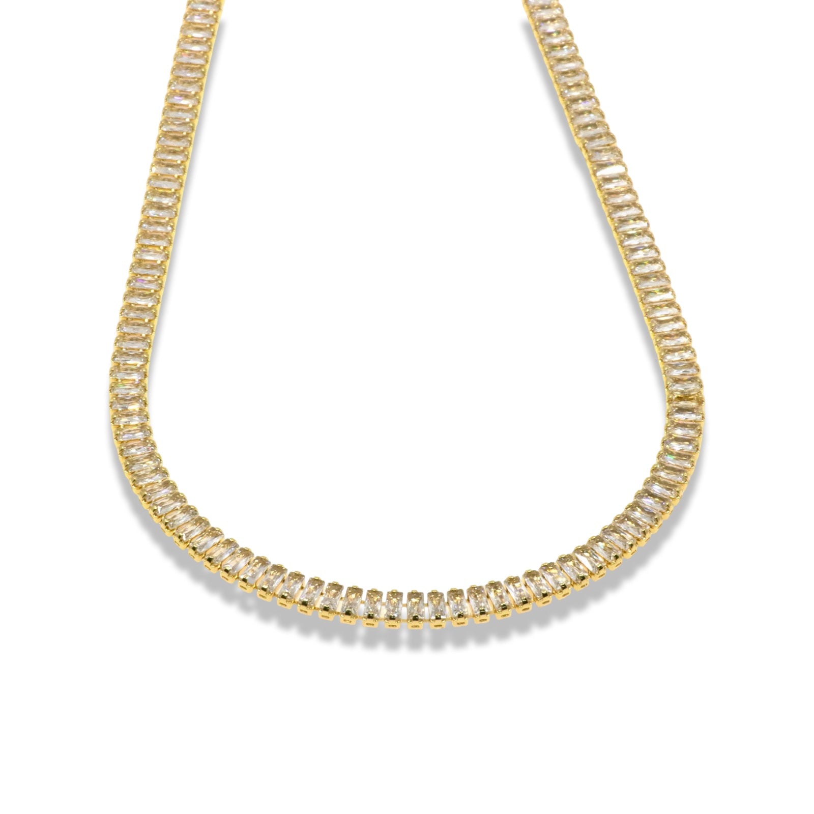 Classic Baguette Tennis Necklace