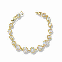 Graduated zirconia circle bracelet with pavé sparkle