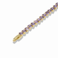 Purple Heart Cubic Zirconia Bracelet
