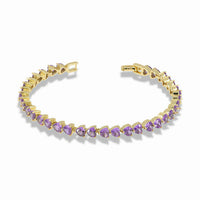 Purple Heart Cubic Zirconia Bracelet