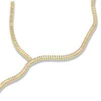 Baguette Tennis Tie Necklace