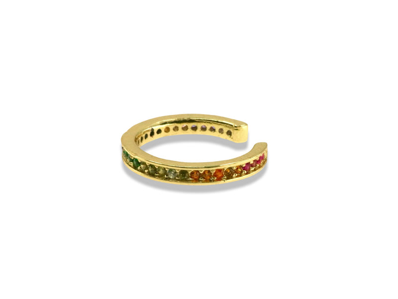 Rainbow Pavé Ear Cuff